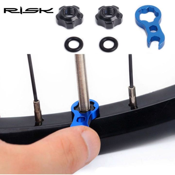 1 Set RISK Mountain Bike Presta Valve Nut with Install Wrench MTB Road