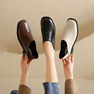 DIANCHA | Non-foot-wearing Comfortable Low-heel Leather Shoes