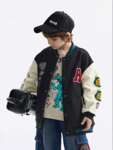 Retro Spring and Autumn Boys Baseball Jacket