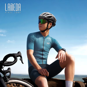 LAMEDA New Cycling Short Sleeve Thin Summer Man Cycling Jersey Moisture Absorption Quick Drying Road Bike Cycling Clothing Outdoor Light Breathable Cycling Equipment Modi