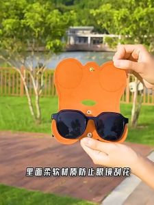 PU Sunglasses Bag Portable Eyeglass Case Sunglasses Protection Cover Simple Eyeglass Bag Pendant