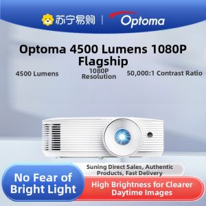 Optoma EH412 4500 ANSI Lumens Full HD 1080p Wireless WiFi Home Cinema Projector for Online Classes Teaching Business Meetings