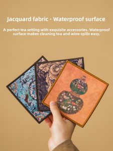 JISU | Plain Embroidered Heat-Resistant Waterproof Teacup Pad