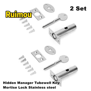 Door Bolt Grendel Putar Slot Kunci 1 Set/ Tambahan Pintu Rumah Kamar Belimbing