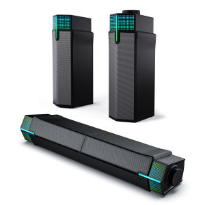 Jeecoo M20 Bluetooth Computer Speakers for PC Desktop Monitor Wired USB-PoweredCombine/Separate to Customize Your Desk