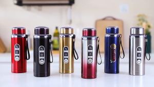Vacuum Insulated Stainless Steel 600ml & 1L Thermal Flask - Leakproof Thermos
