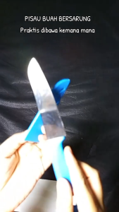 Pisau Dapur Stainless Anti Lengket & Pisau Buah Dengan Tutup