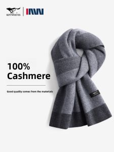 SEPTWOLVES | 100% Cashmere Warm Scarf for Men in Autumn and Winter in Luxury Gift Box