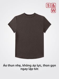 S&W | Áo Thun Ôm Dáng Tay Ngắn Cổ Tròn