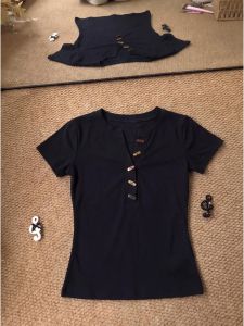 V.C.I | Elegant Neck Design American Style Slim Fit Short Sleeve T-Shirt