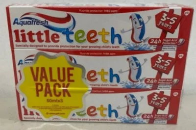 AQUAFRESH LITTLE TEETH/MILK TEETH TOOTHPASTE VALUE PACK 3x50 ml