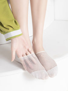 Seamless Socks Womens Breathable Mesh Air Conditioning Boat Socks Summer Thin Non Slip Tight Small Size for Summer Pure Cotton Socks
