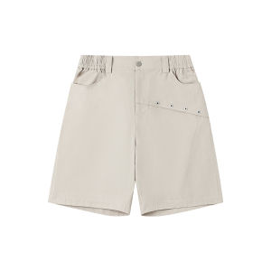 FORNINES | Linen Rayon Blend Loose Fit Summer Casual Shorts
