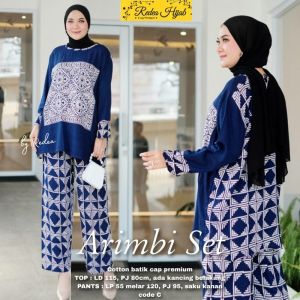 ARIMBI SET - ONE SET JUMBO RAYON PREMIUM - Setelan Wanita Dewasa Kekinian