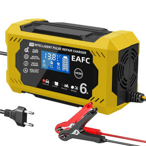 Xe pin sạc 6A 12V xe hơi và xe gắn máy pin sạc thiết bị chì-axit pin thông minh sửa chữa LCD hiển thị