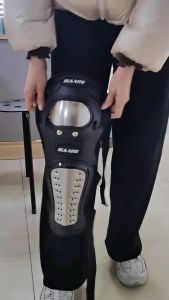 4PCS Knee Pads Elbow Pads-2 in 1 Stainless Steel Dirt Bike Knee and Elbow GuardsMotorcycle Protective Gear Set for Off-road Cycling Racing Protection Outdoor Sports Equipment