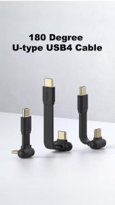 Hagibis | Cáp USB4 Góc Vuông Hagibis Type C 240W 80Gbps Hỗ Trợ Thunderbolt 5/4 Sạc Nhanh Dây Mini Dành Cho iPhone 17 Pro Max 16