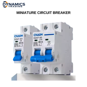 Miniature Circuit Breaker AC MCB CNAOM Brand 1 Pole 2 Pole 3 Pole 230/400V 50Hz Amperes 16A 20A 25A 32A 40A 50A 63A Breaking Capacity 3kA Din Rail Mounted Overload Protection Short Circuit Protection