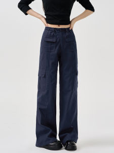 Low Waist Cargo Pants Womens Loose Straight Leg Casual Trousers Multi Pockets American Retro Style Autumn New Arrivals