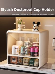Kaman | Dustproof Storage Rack for Table Bar Teaware Mugs High-Quality