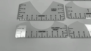 8pcs T-Shirt Ruler Guide / V-Neck/Round Rule Rulers To Center Designs Pocket Logo / Graphics Heat Press Alignment Tool