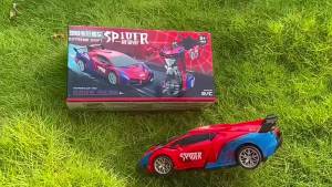 2.4GHz Deformable Spider RC Car - Cool Robot Car with Stunts Rechargeable Battery & LED Lights Gift for Kids 3+