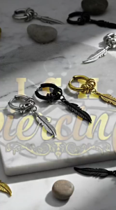 ICH Terlaris Anting Hoop Daun Multi Ring / Anting Hoop / Anting Fake / Titanium Earring