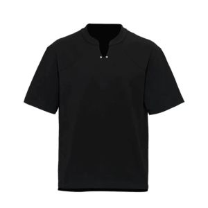 Cleanfit V-Neck Ice Sensation Space Cotton Short Sleeve Mens T-Shirt Casual Loose Fit Summer Trendy Design Breathable Youth Popular