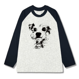 Áo Thun Cotton Dài Tay Cổ Tròn Dáng Rộng Cho Nữ Mùa Thu 2025 in Họa Tiết Động Vật Phong Cách Hàn Quốc Thường Ngày