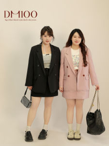 Large Size Autumn New Style Box Silhouette Turn-Down Collar Embroidered Suit Jacket