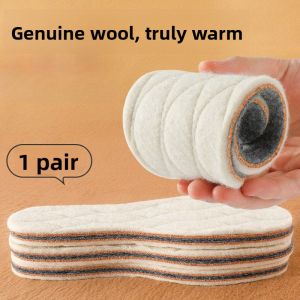 LINGMIAO | Womens Winter Thickened Fleece Lined Wool Latex Shoe Inserts Comfortable Soft Bottom Breathable Sweat Absorbent Anti-Odor
