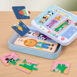 Advanced Cartoon Wooden Puzzle Toys Early Education Cognitive Matching Educational Puzzle Boards for Children under 14 Years Old