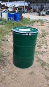 ถังเหล็ก 200  ลิตร เข็มขัดล็อคฝาเปิด สภาพสวยสะอาด นางฟ้าเลย