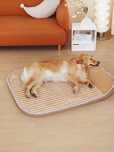 "SG seller" Pet Bed Mattress for Cat Dog Bed Pet Mat Blanket with Pillow Machine Washable Comfortable and Safety arge Dog Bed Crate Pad Mat Washable Mattress Anti Slip Cushion for Pets Sleeping