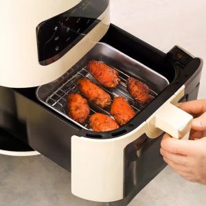 Defasilk | Food-Grade 304 Stainless Steel Air Fryer Grill Pan