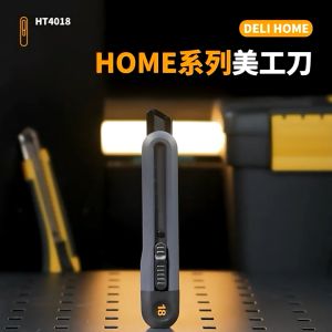 Combo hộp 3 cây dao rọc giấy Cắt Dây Điện Deli Cao Cấp - Lưỡi Dao SK2 Sắc Bén - Sử Dụng Trong Gia Đình