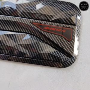 Tank Cover Tutup Tangki Bensin Mobil All New Avanza 2012 - 2021 Carbon Glossy