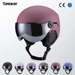Mũ Bảo Hiểm Và Kính Trượt Tuyết Tích Hợp SEEKER Chống Gió Ấm Áp Bảo Vệ An Toàn Cho Nam Và Nữ Ván Trượt Đơn Đôi Thể Thao Trên Tuyết
