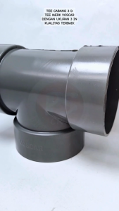 Tee D 3" / Sambungan Tee D Cabang 3 Arah Pipa PVC / Tee D Fitting Pipa PVC Ukuran 3 inch Kuat Tahan Tekanan Tinggi VOSCAR