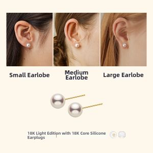 Helas | Minimalist Luminous Earrings 18K White Gold