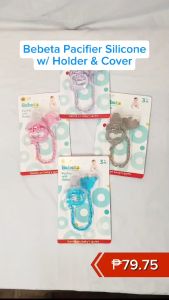 Bebeta Pacifier-Silicone with holder and cover-Blue/Pink