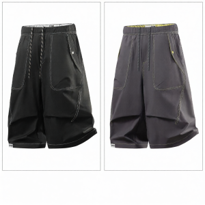 izzue | Cool Ice Silk Spliced 7/8 Length Shorts
