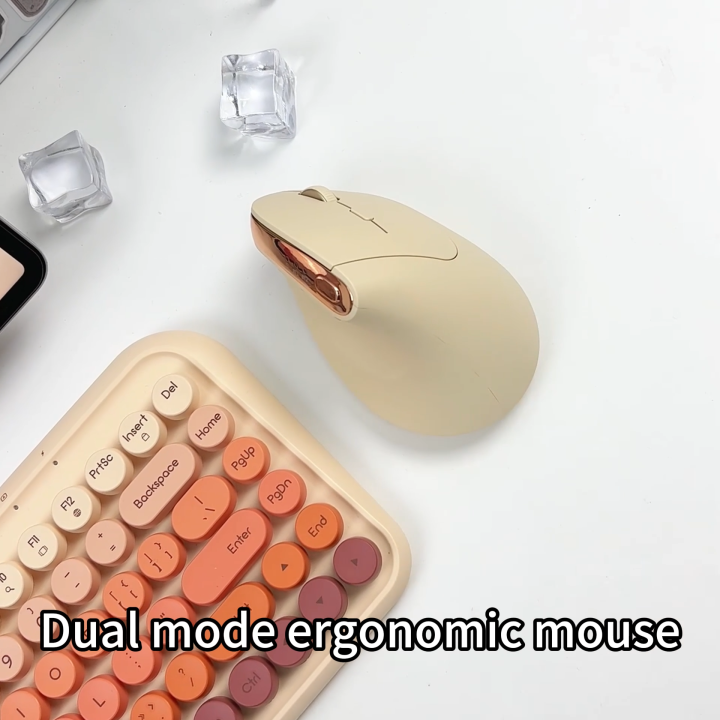 BOW MD190L/MD190L Max เมาส์ Ergonomic เมาส์ Dual-mode 2.4G รุ่นไร้สาย ...