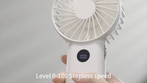 Avvic DQ233 Kipas Angin Mini Portable Fan 100 Speed LED Display Desktop Handheld Fan Night Light