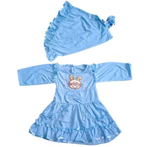 Gamis Bayi Anak Perempuan Umur 1-2 Tahun Bahan Rayon Motif Kelinci