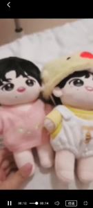 20cm Game Love and Deepspace Xavier Zayne Rafayel ralayo Sylus Yellow Chick Plush Doll Clothes Set Hat T-shirt Strap Pants Cross dressing Clothes Accessories