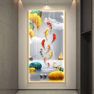 Modern Luxury Lighted Entrance Decorative Painting