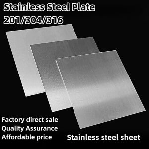 201/304/316 Stainless Steel Sheet Brushed Processing Customised Laser Cutting Sheet Steel Thin Section Mirror Thickness 1-60mm
