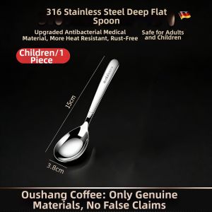 OUSKA | 316 Stainless Steel Food Grade Spoon for Children and Adults