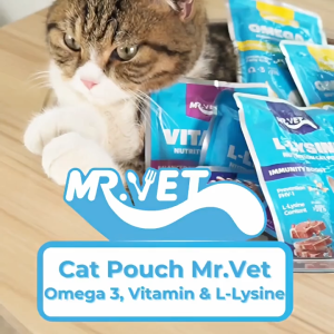 [Kombo 5 Pouch] Mr Vet Cat Wet Food Pouch 70 Gr x 5 / Makanan Basah Kucing